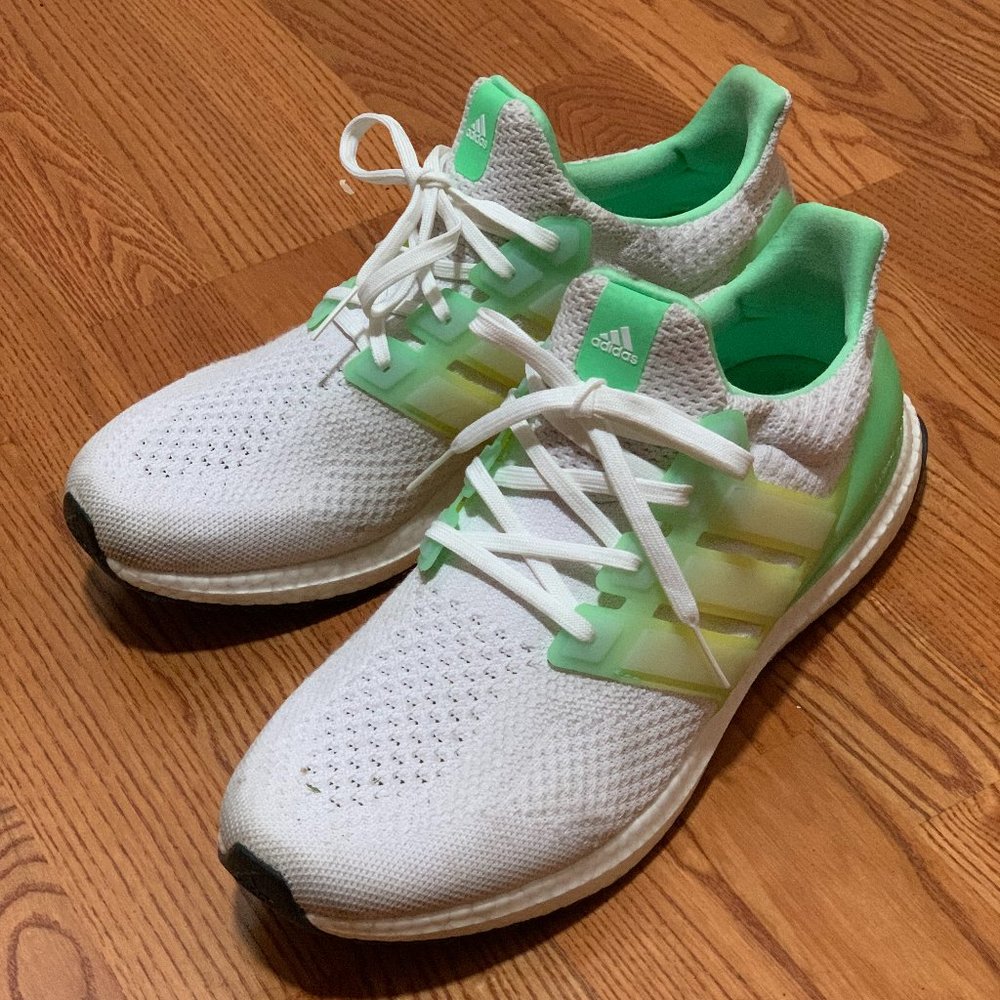 Adidas Ultraboost 5.0 DNA Shoes White Green and Yellow